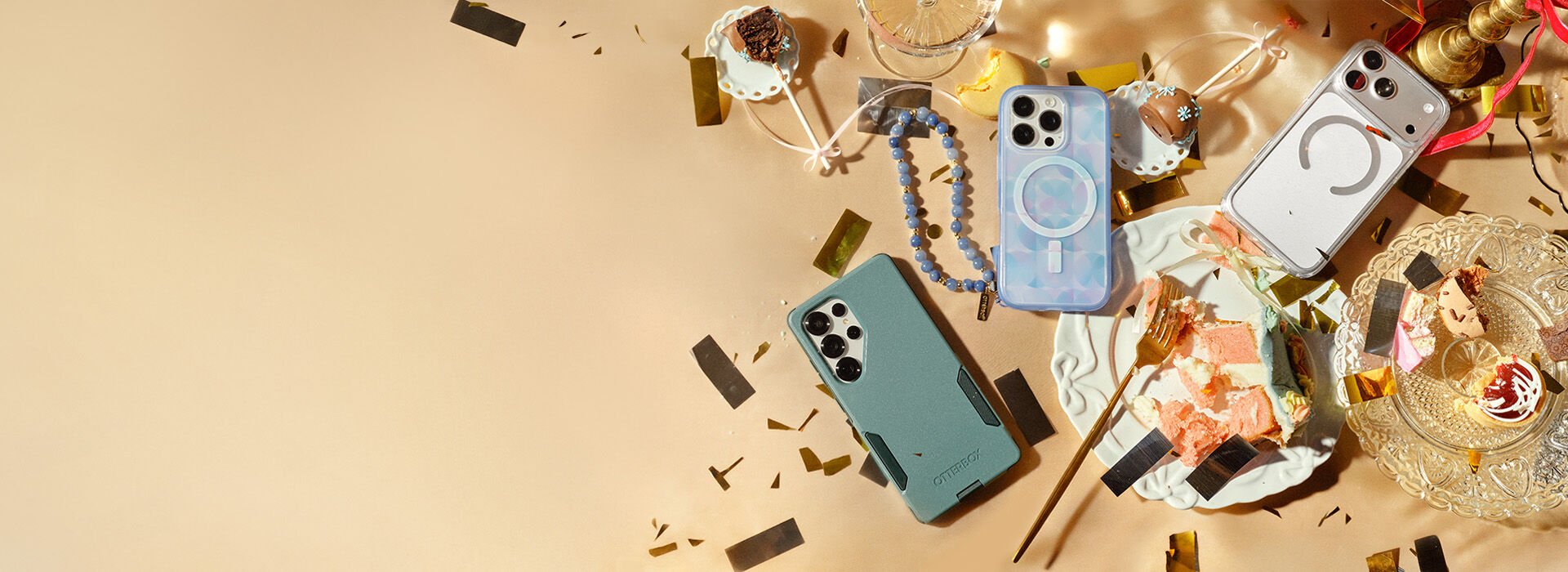 Galaxy and iPhone Case with Confetti | OtterBox