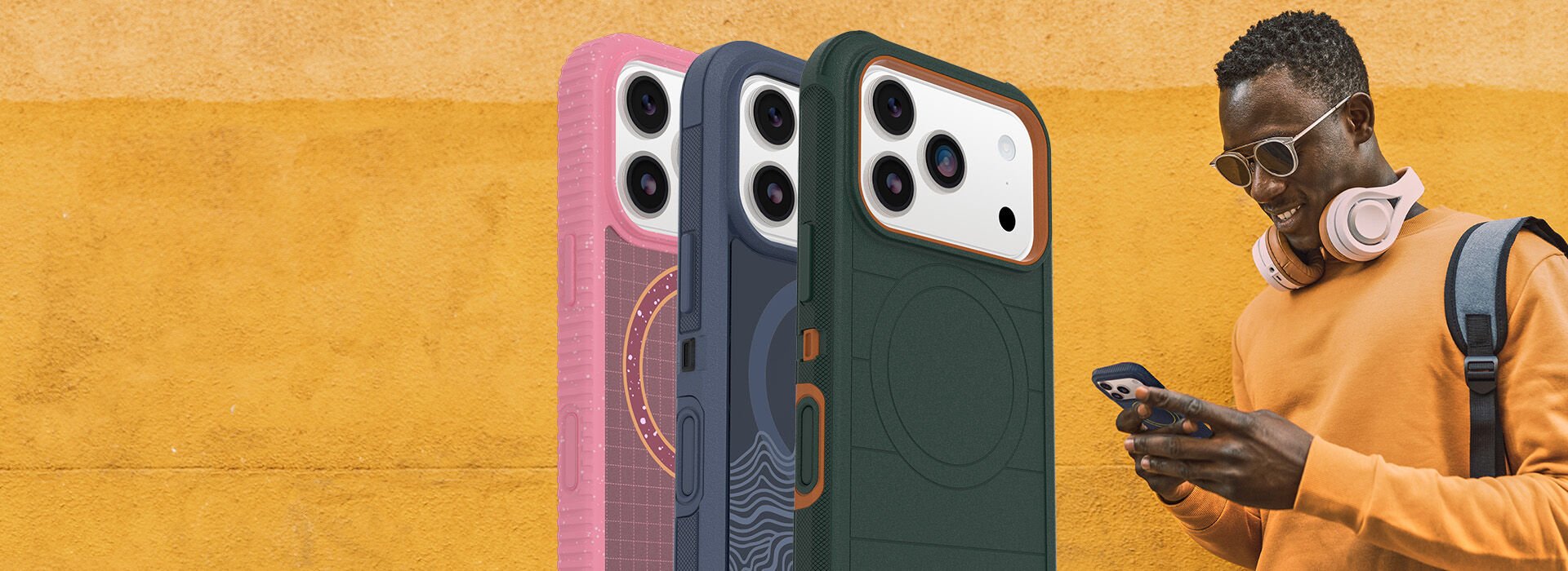 Man holding new iphone cases | OtterBox