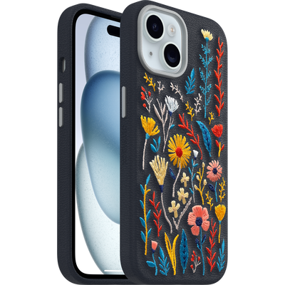 iPhone 15 Symmetry Series Cactus Leather Embroidery Case