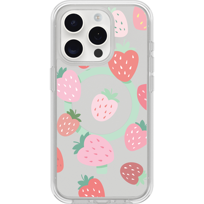 iPhone 15 Pro Symmetry Series Clear for MagSafe Strawberry Case